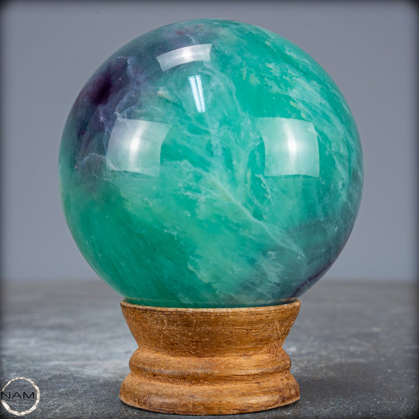 Lila-Grüne Fluorit Kugel, China - 655,18g - 73mm