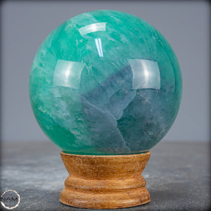 Lila-Grüne Fluorit Kugel, China - 655,18g - 73mm