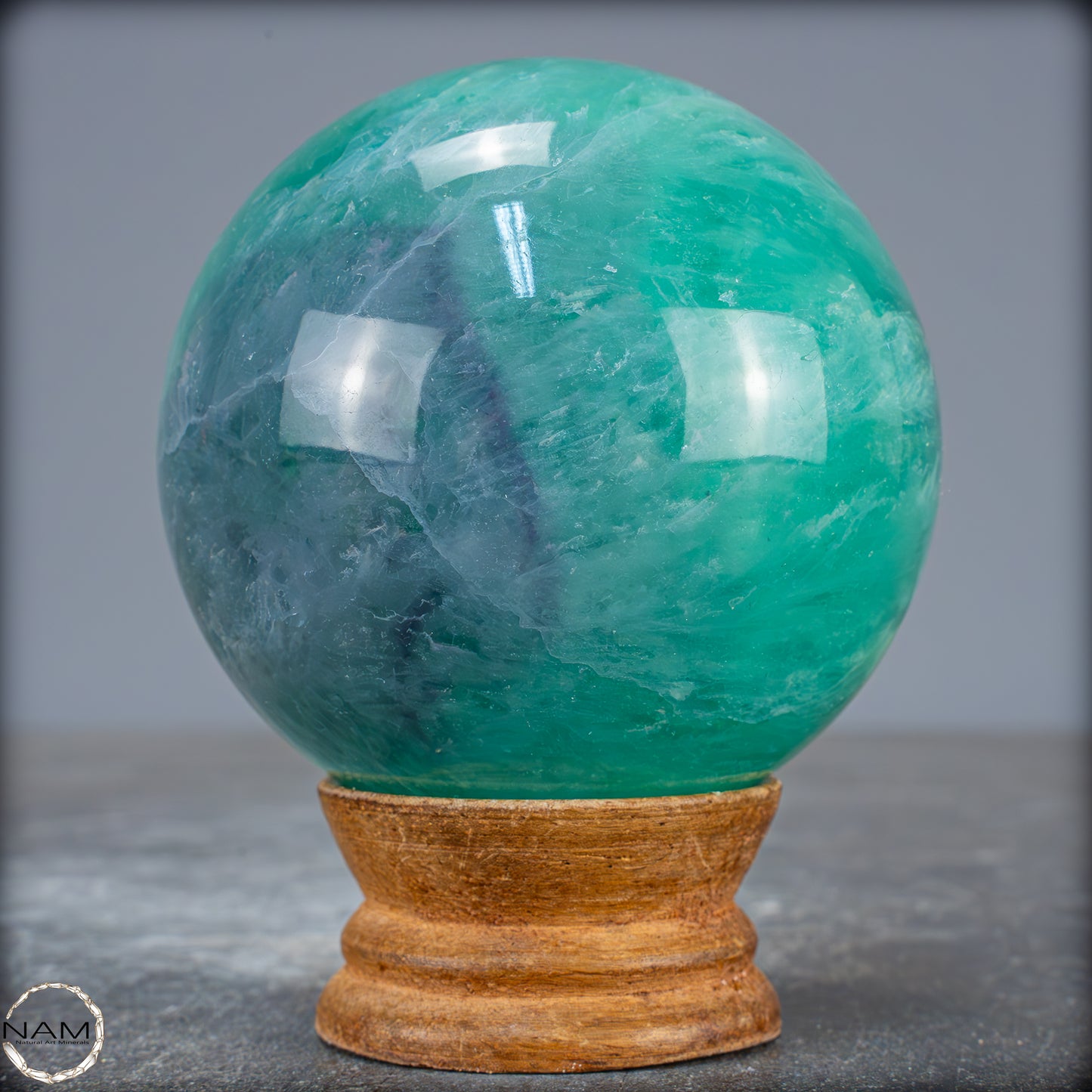 Lila-Grüne Fluorit Kugel, China - 655,18g - 73mm