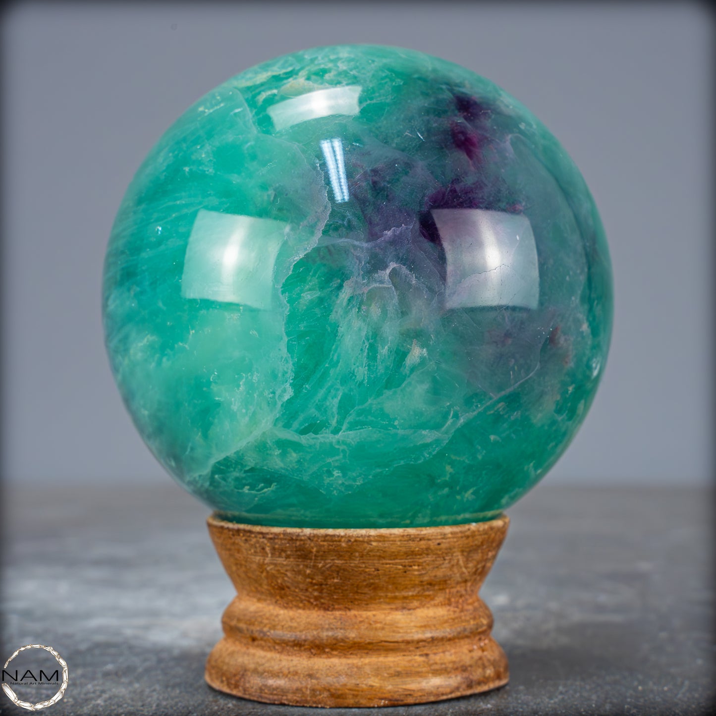 Lila-Grüne Fluorit Kugel, China - 655,18g - 73mm