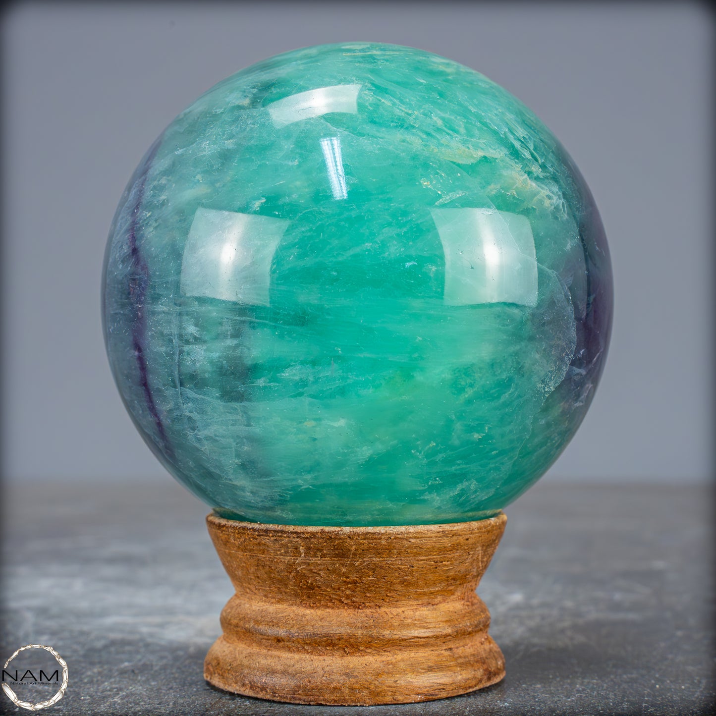 Lila-Grüne Fluorit Kugel, China - 655,18g - 73mm