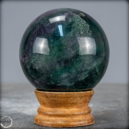 Natürliche Lila-Grüne Fluorit Kugel, China - 465,44g - 65mm