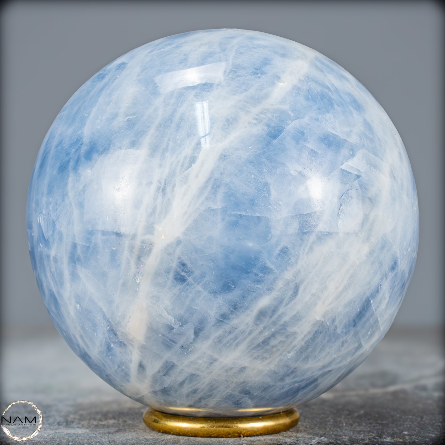 Natürliche Blaue Calcit-Kristall Kugel - 1665,08g - 108mm