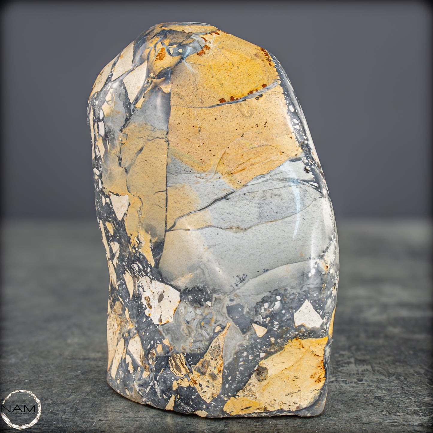 Natürliche Indonesische Picture Jasper-Kristall Freiform – 562,83g