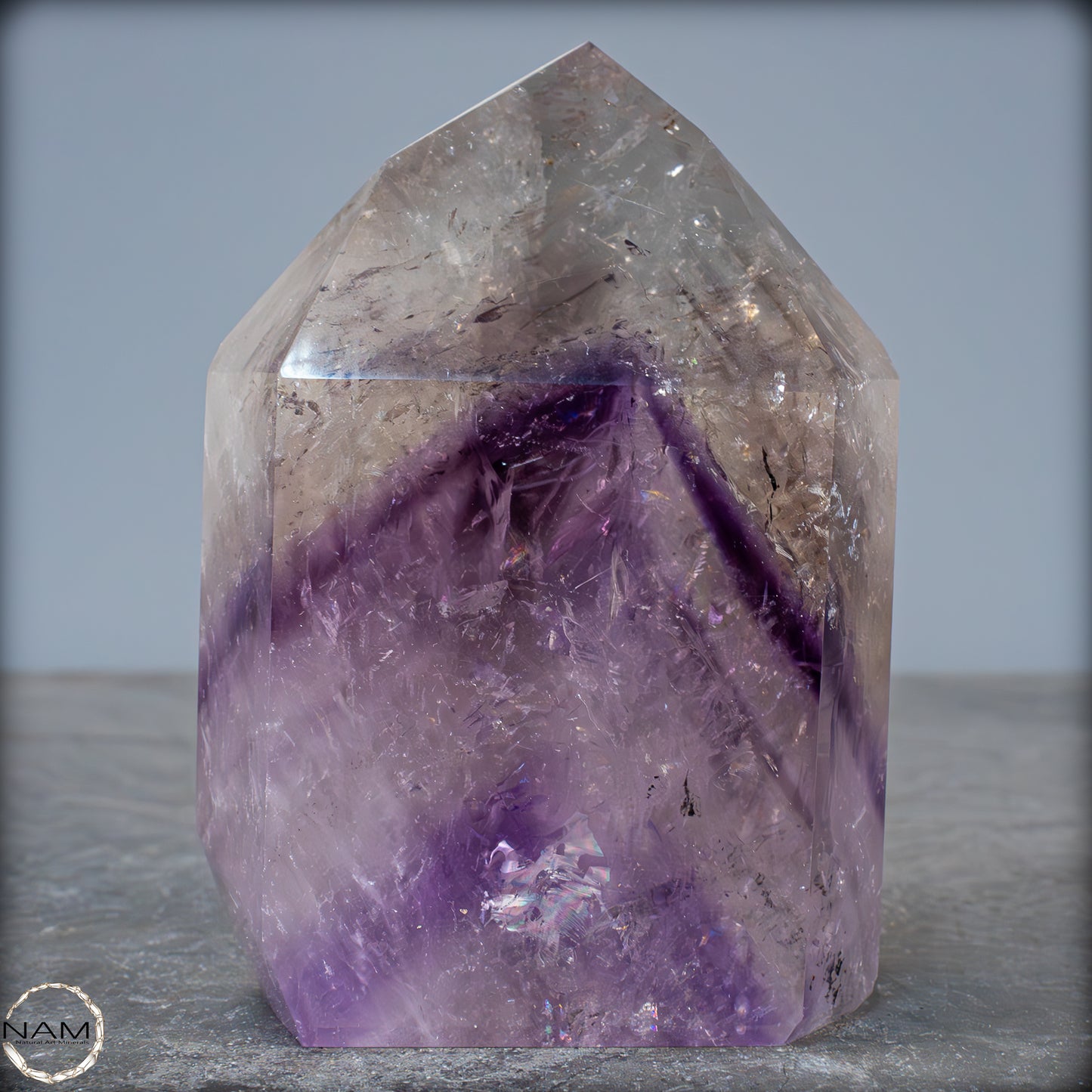 Natürliche, Sehr Seltene Amethyst-Kristall Spitze, Brasilien - 673,35g