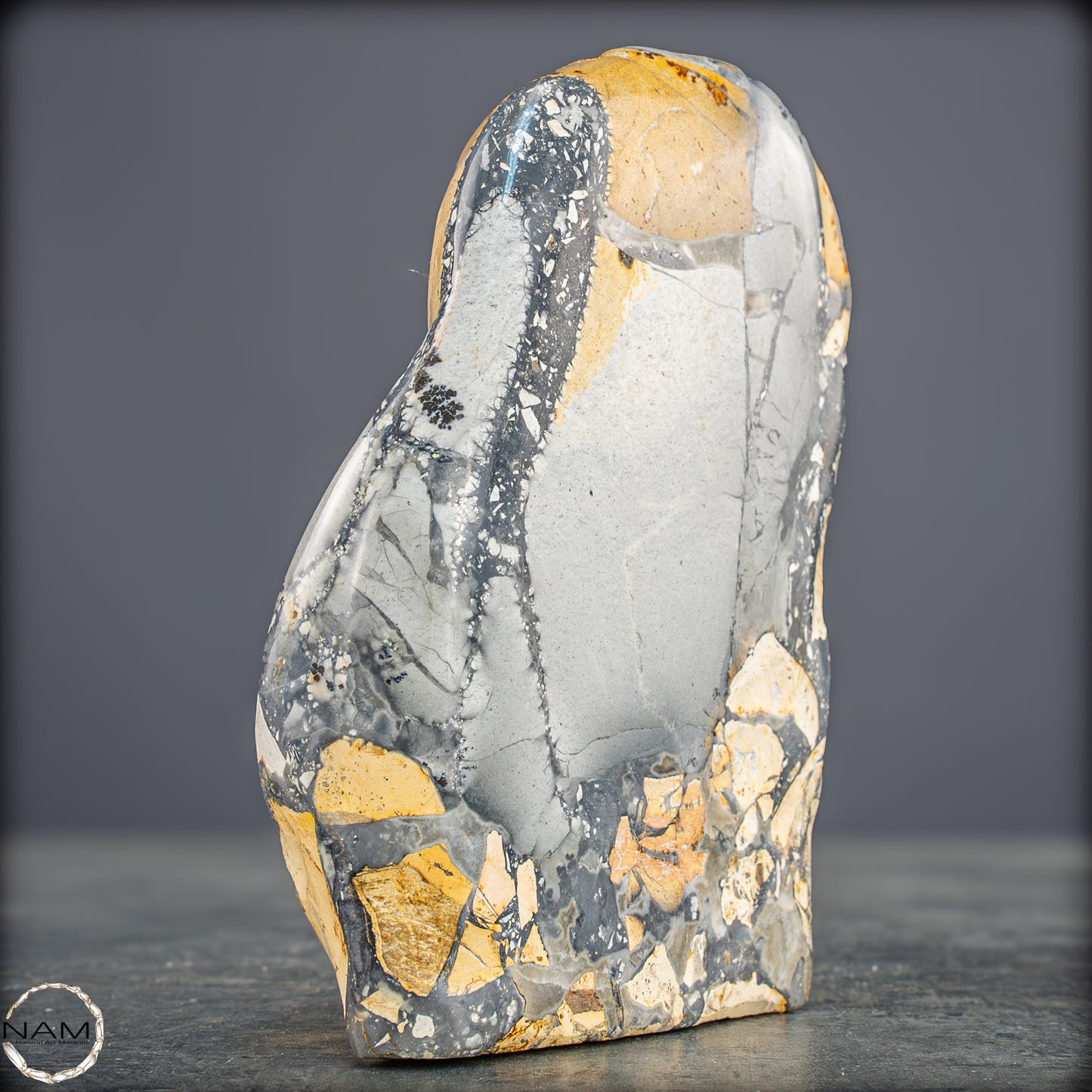 Natürliche Indonesische Picture Jasper-Kristall Freiform – 562,83g