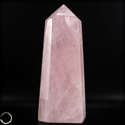 Natürlicher Rosenquarz-Kristall Obelisk aus Brasilien - 1053,35g