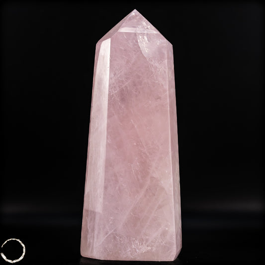 Natürlicher Rosenquarz-Kristall Obelisk aus Brasilien - 1053,35g