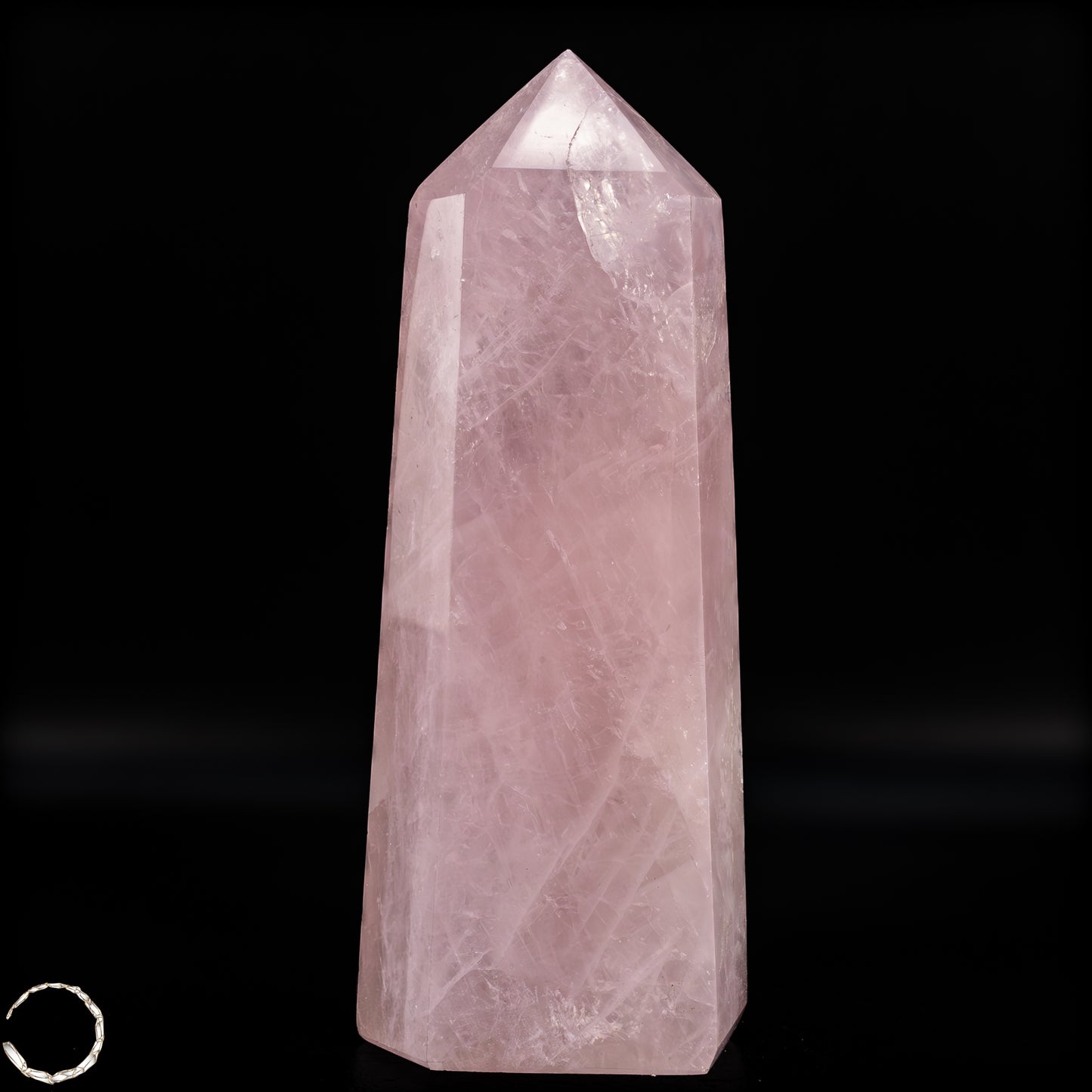 Natürlicher Rosenquarz-Kristall Obelisk aus Brasilien - 1053,35g