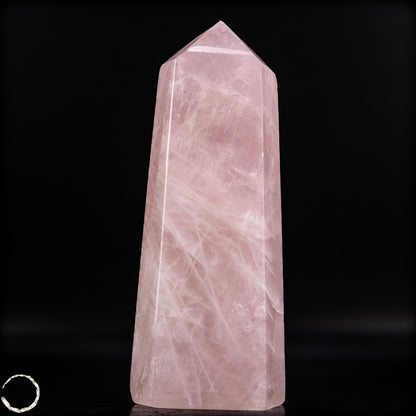Natürlicher Rosenquarz-Kristall Obelisk aus Brasilien - 1053,35g