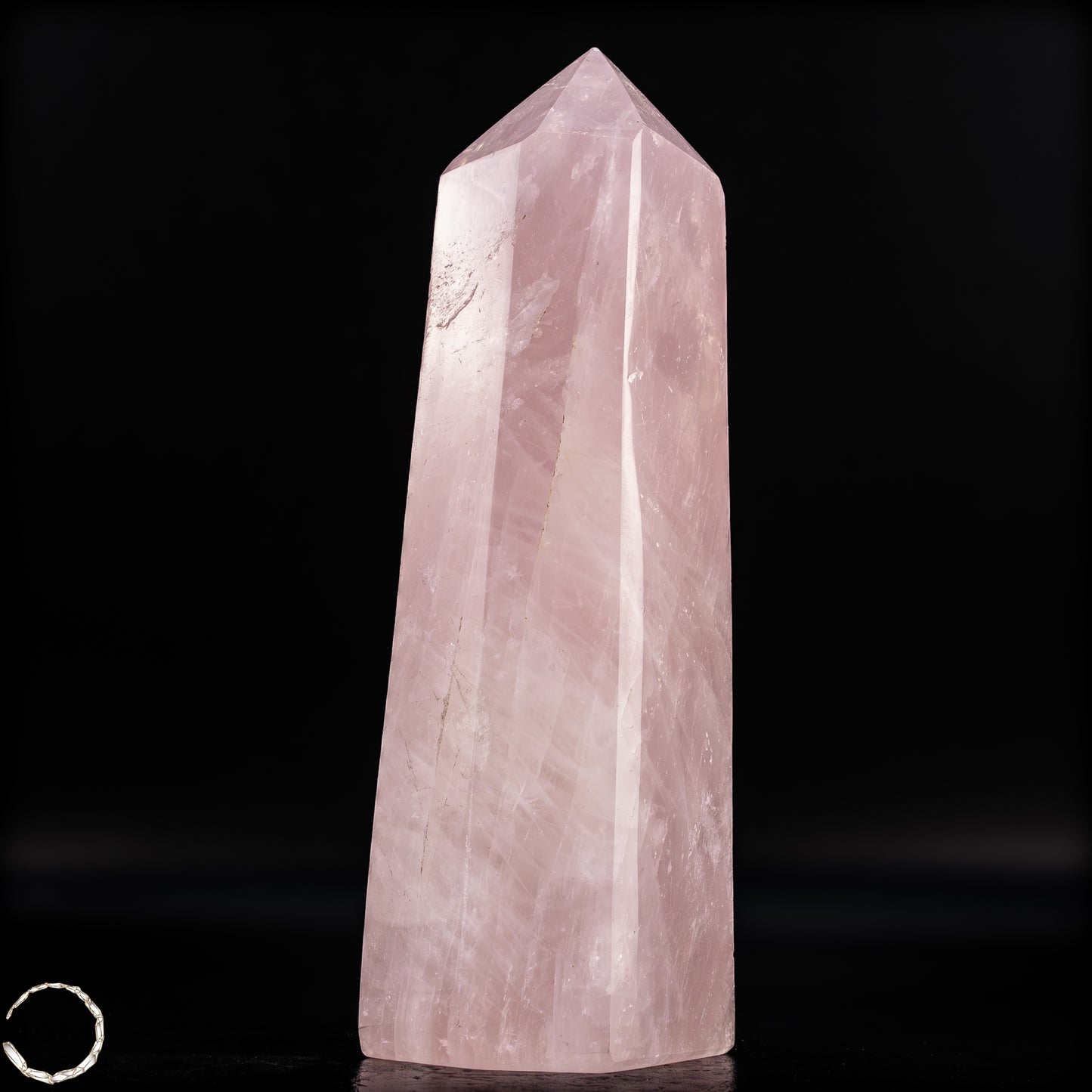Natürlicher Rosenquarz-Kristall Obelisk aus Brasilien - 1053,35g
