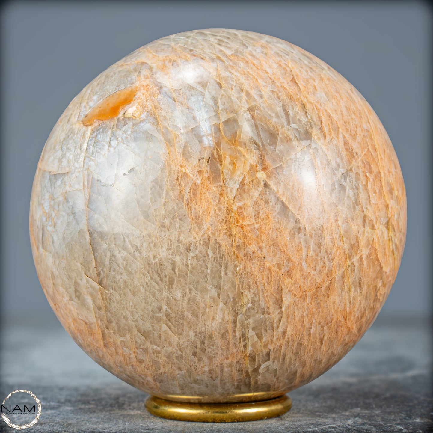 Natürlicher Pfirsich-Mondstein Kristall-Kugel - 1622,93g - 110mm