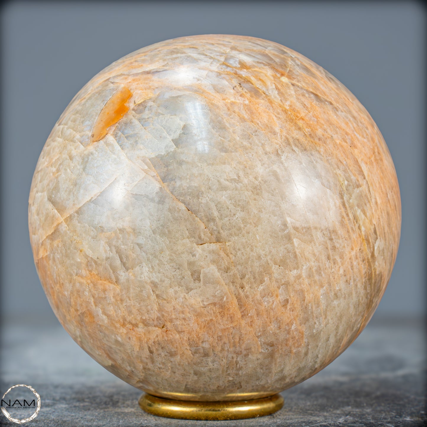 Natürlicher Pfirsich-Mondstein Kristall-Kugel - 1622,93g - 110mm