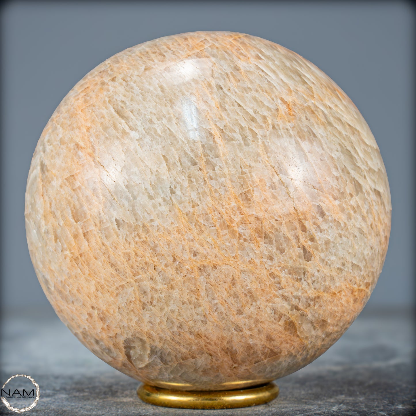 Natürlicher Pfirsich-Mondstein Kristall-Kugel - 1622,93g - 110mm