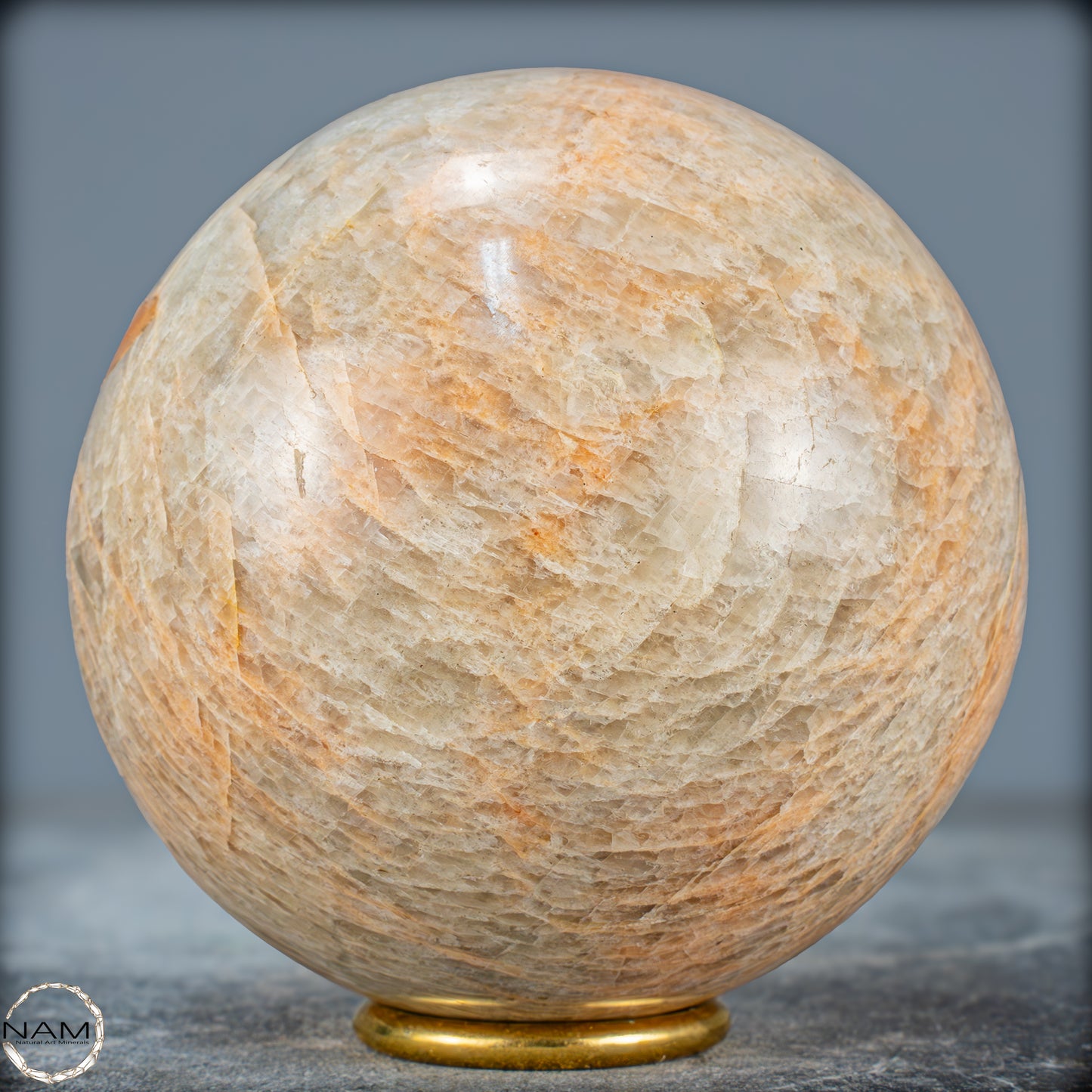 Natürlicher Pfirsich-Mondstein Kristall-Kugel - 1622,93g - 110mm
