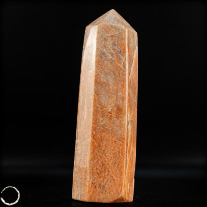 Natürlicher Pfirsich-Mondstein Obelisk - 857,75g