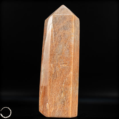 Natürlicher Pfirsich-Mondstein Obelisk - 857,75g