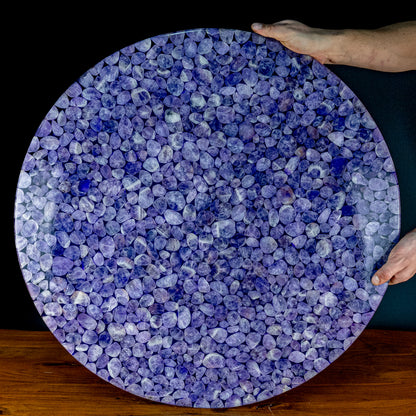 Seltene Wunderschöne Amethyst Tischplatte - 22563g - 700mm