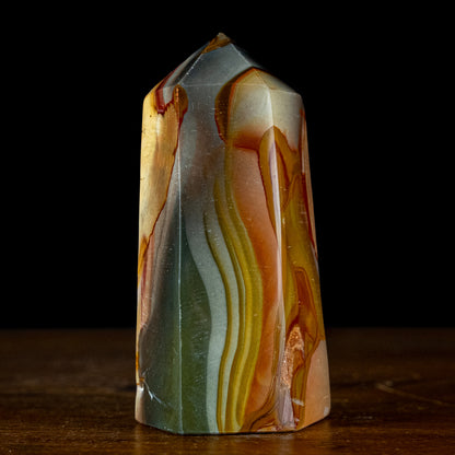 Polychromer Jaspis Obelisk - 598,71g - 130x60x55mm