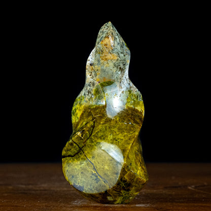 Grüner Opal Flamme - 604,44g - 145x80x77mm