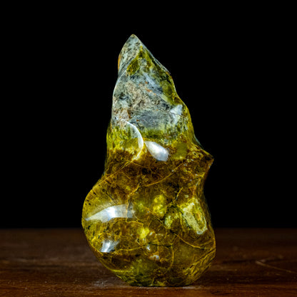 Grüner Opal Flamme - 604,44g - 145x80x77mm