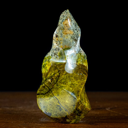 Grüner Opal Flamme - 604,44g - 145x80x77mm