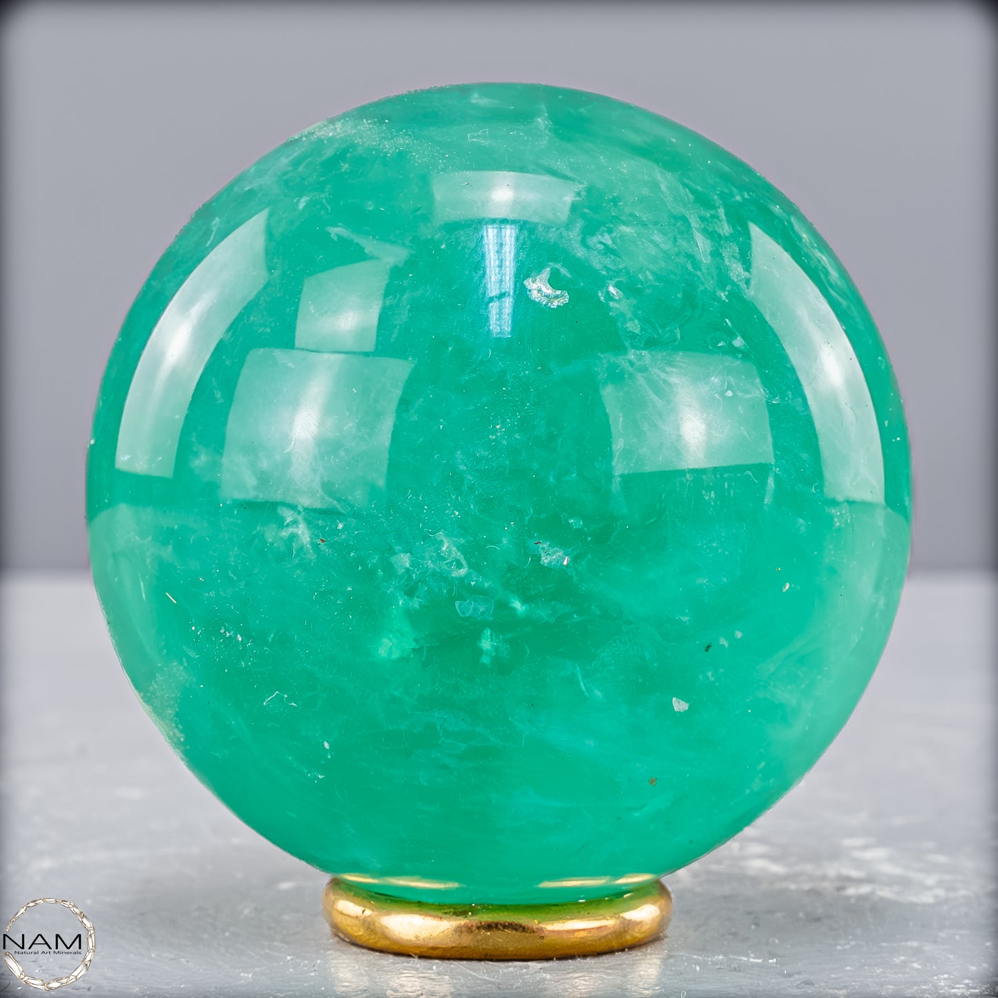 Natürliche Grüne Fluorit Kristallkugel, Spitzenqualität - 421,51g