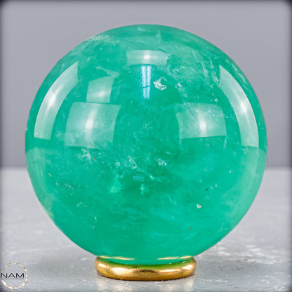 Natürliche Grüne Fluorit Kristallkugel, Spitzenqualität - 421,51g