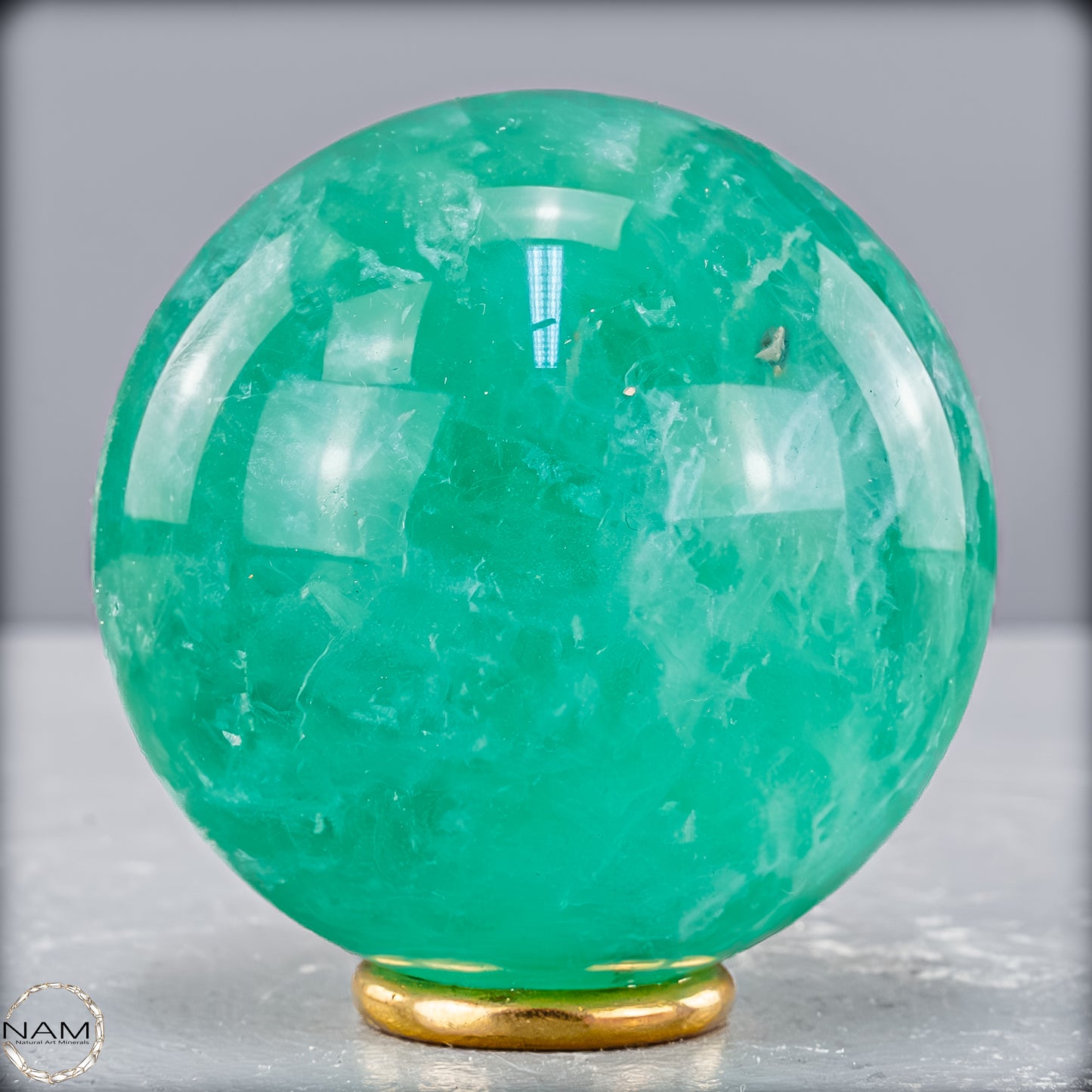 Natürliche Grüne Fluorit Kristallkugel, Spitzenqualität - 421,51g