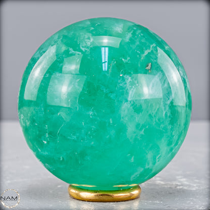 Natürliche Grüne Fluorit Kristallkugel, Spitzenqualität - 421,51g