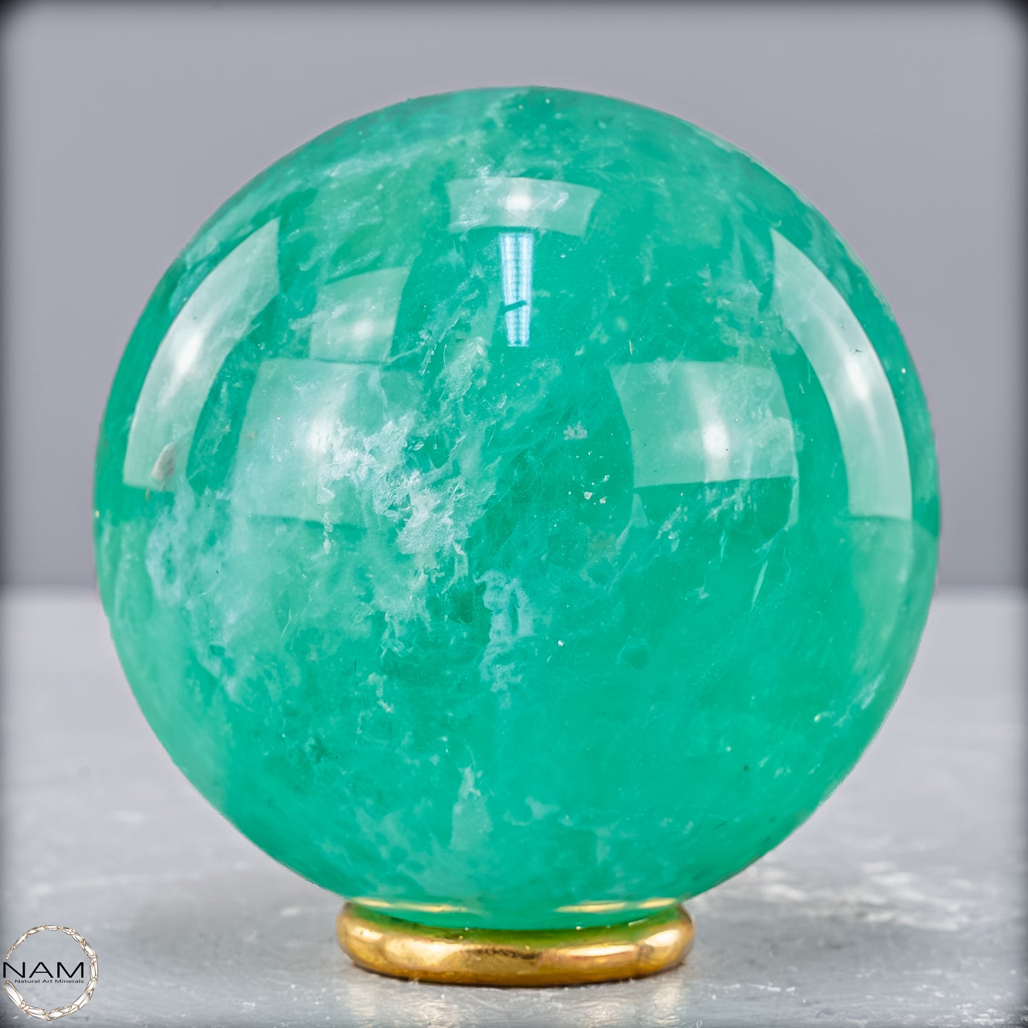 Natürliche Grüne Fluorit Kristallkugel, Spitzenqualität - 421,51g