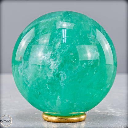 Natürliche Grüne Fluorit Kristallkugel, Spitzenqualität - 421,51g