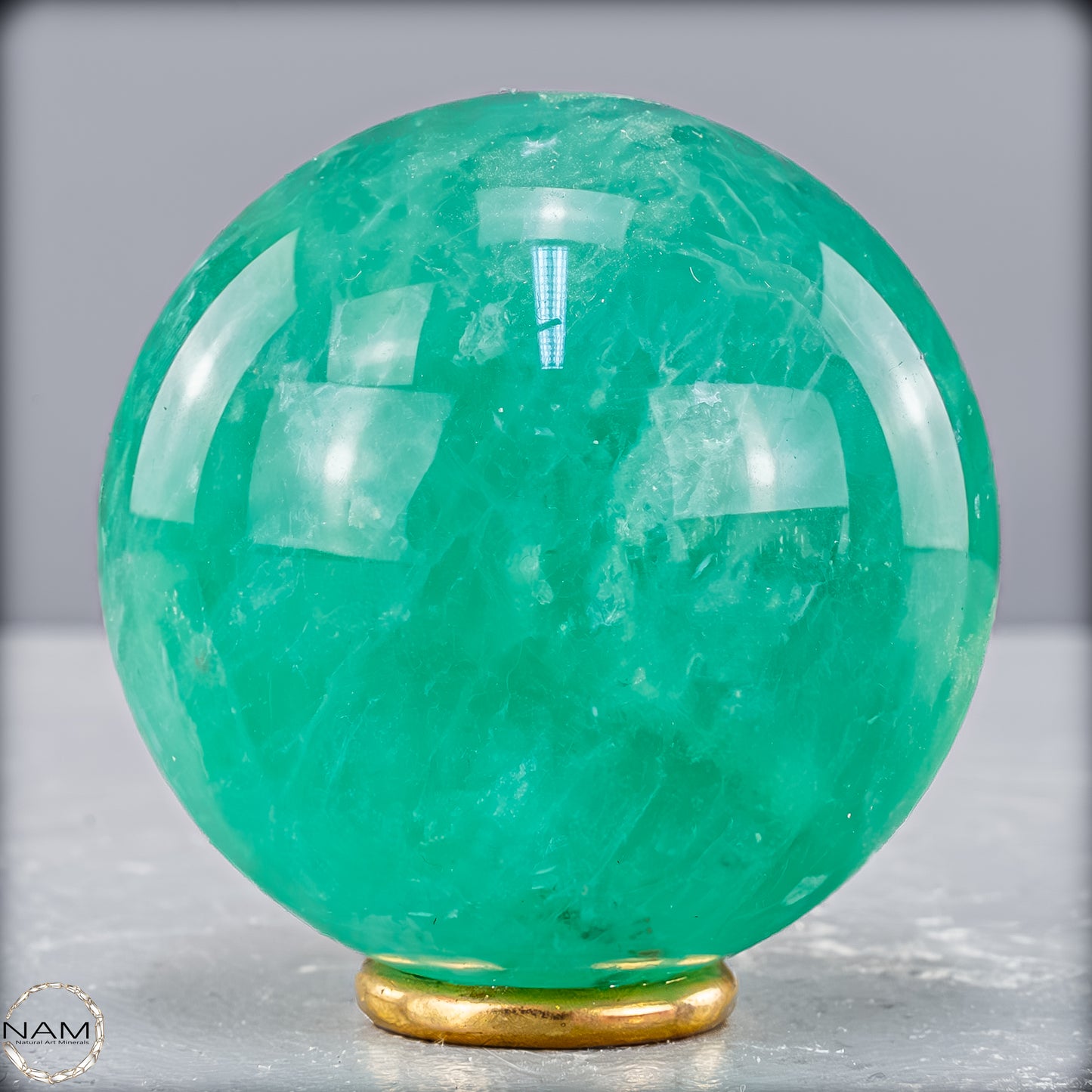 Natürliche Grüne Fluorit Kristallkugel, Spitzenqualität - 421,51g