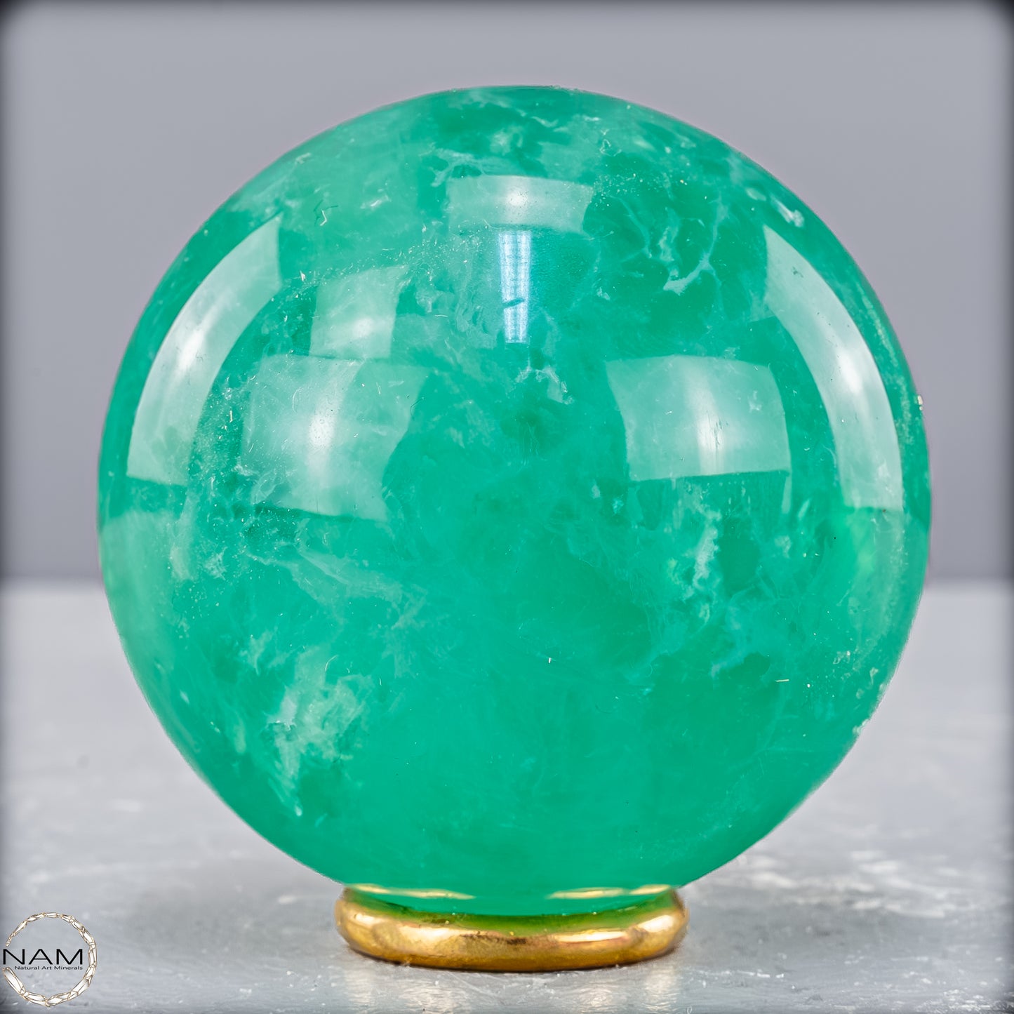 Natürliche Grüne Fluorit Kristallkugel, Spitzenqualität - 421,51g