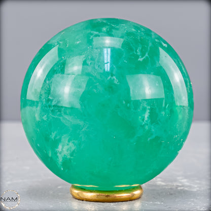 Natürliche Grüne Fluorit Kristallkugel, Spitzenqualität - 421,51g