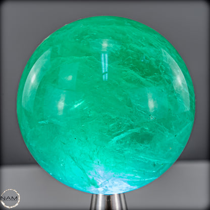 Natürliche Grüne Fluorit Kristallkugel, Spitzenqualität - 421,51g
