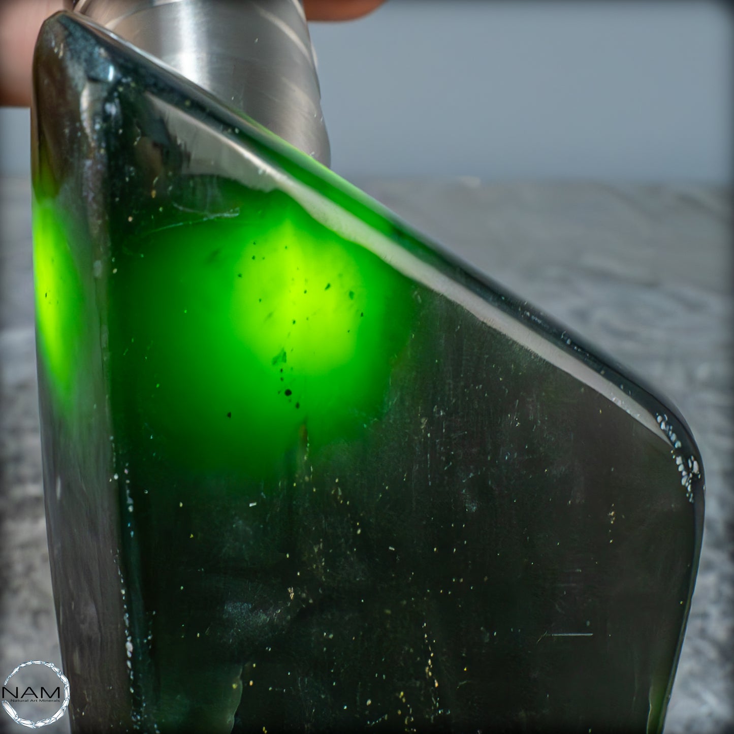 Natürliche Jade-Nephrit Freiform aus Burma - 835,19g