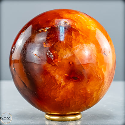 Natürliche Mehrfabige Carneol Kristall Kugel - 581,37g - 73mm