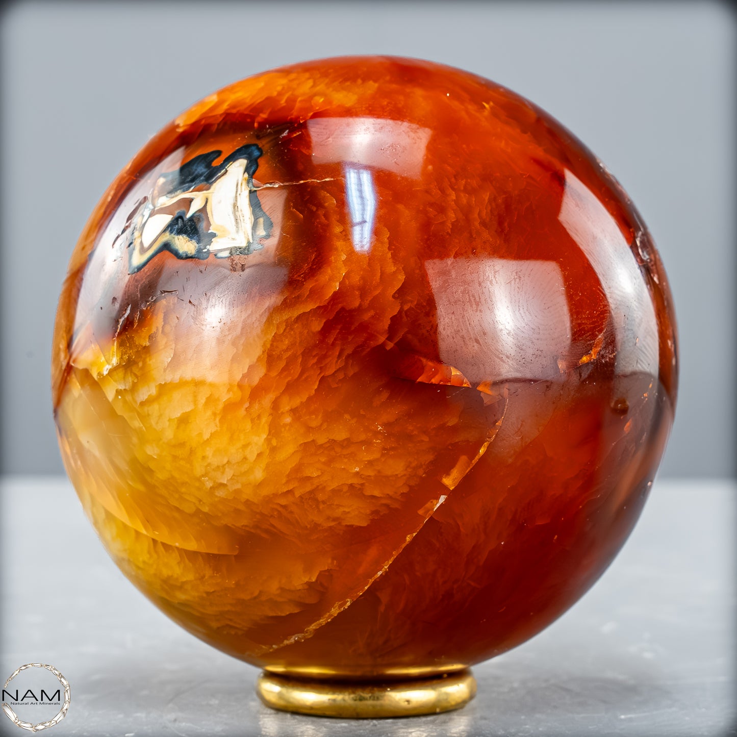 Natürliche Mehrfabige Carneol Kristall Kugel - 581,37g - 73mm