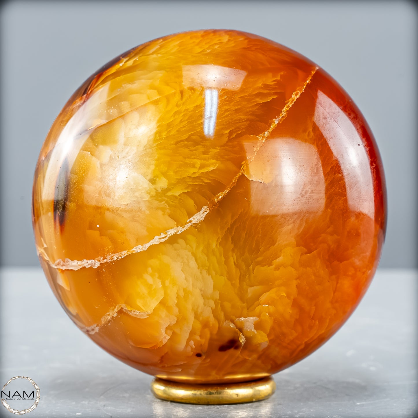 Natürliche Mehrfabige Carneol Kristall Kugel - 581,37g - 73mm