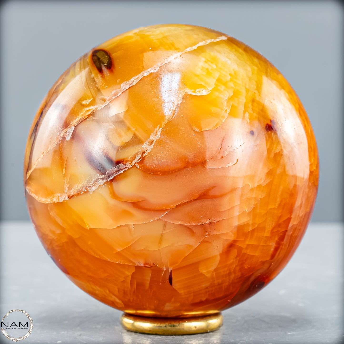 Natürliche Mehrfabige Carneol Kristall Kugel - 581,37g - 73mm