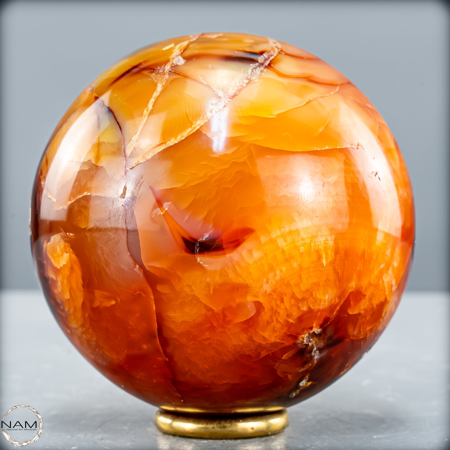 Natürliche Mehrfabige Carneol Kristall Kugel - 581,37g - 73mm