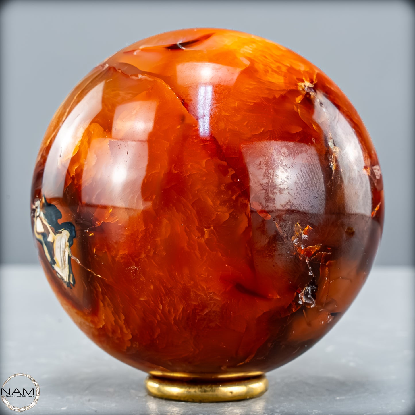 Natürliche Mehrfabige Carneol Kristall Kugel - 581,37g - 73mm