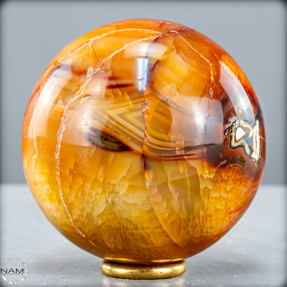 Natürliche Mehrfabige Carneol Kristall Kugel - 581,37g - 73mm