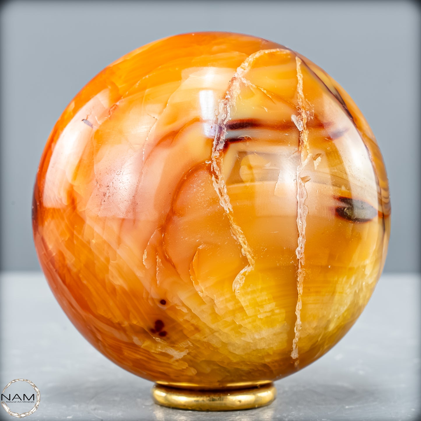 Natürliche Mehrfabige Carneol Kristall Kugel - 581,37g - 73mm