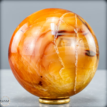 Natürliche Mehrfabige Carneol Kristall Kugel - 581,37g - 73mm