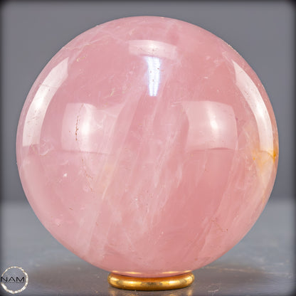 Natürliche Rosenquarz Kristall-Kugel aus Brasilien - 786,59g - 84mm