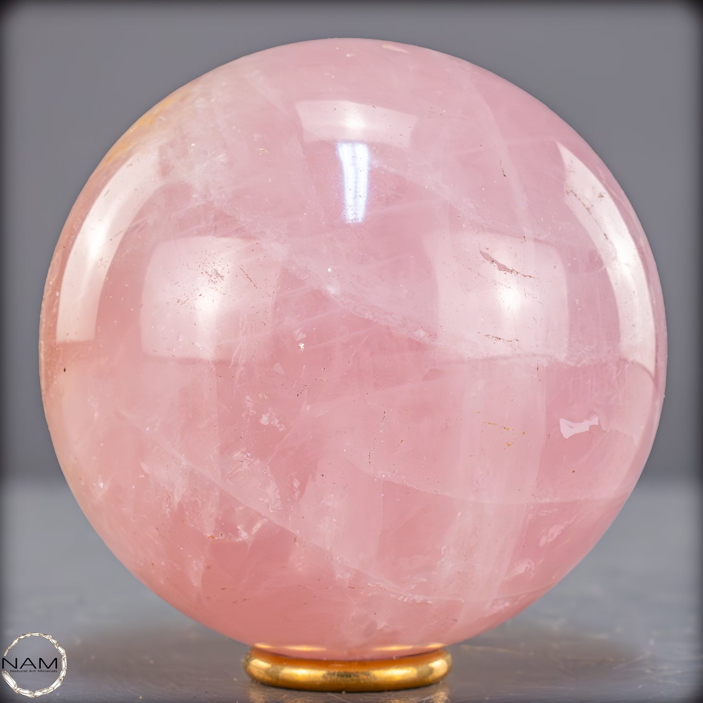 Natürliche Rosenquarz Kristall-Kugel aus Brasilien - 786,59g - 84mm