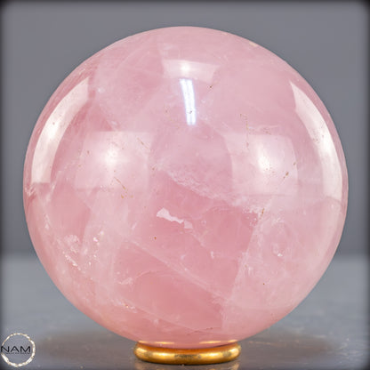 Natürliche Rosenquarz Kristall-Kugel aus Brasilien - 786,59g - 84mm