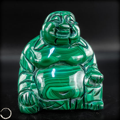Sehr alte Malachit & Chrysocolla Skulptur Buddha , Kongo - 285,22 g